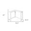 Table console d'angle en bois blanc de 91 cm (36 po)-616137813-616137820-616137835