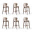 Chaises d'appoint à dossier rembourrées en noyer (lot de 6)-1240159281-1240159283