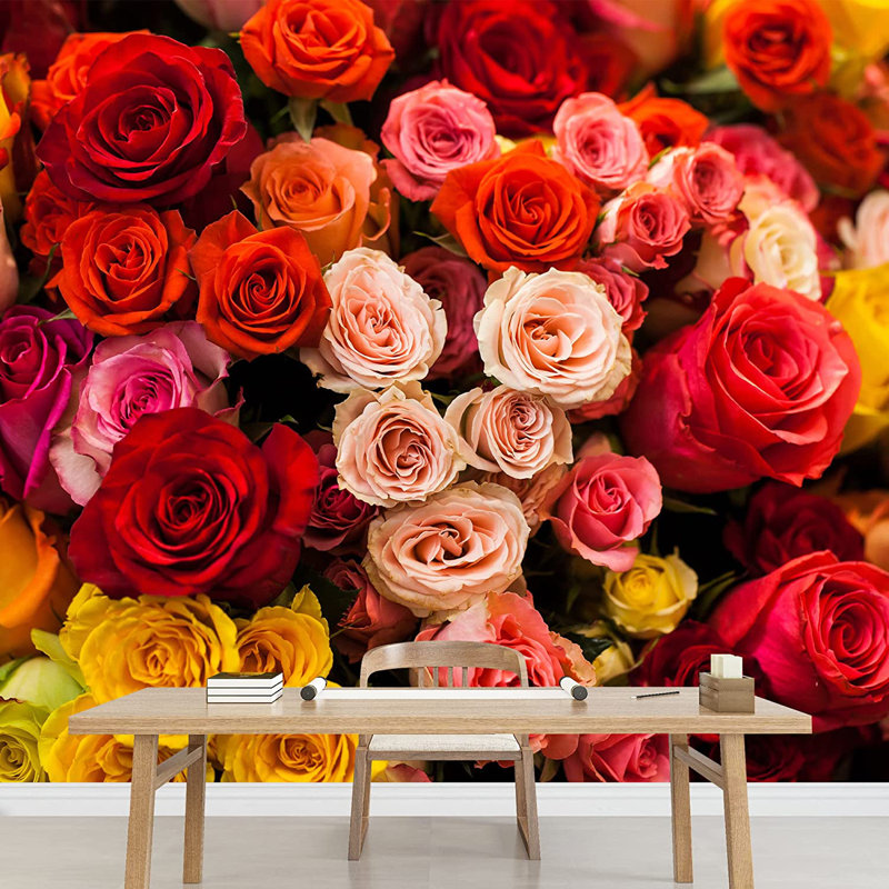Élégante fleur rose M18, L 100 po x l 144 po