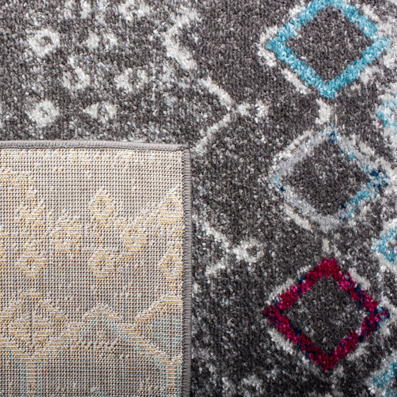 Aird Performance Southwestern Rug, Rectangle 8' x 10', Dark Gray/Ivory