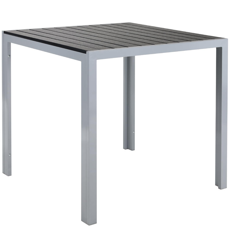 Square 75Cm L Outdoor Bistro Table, Grey