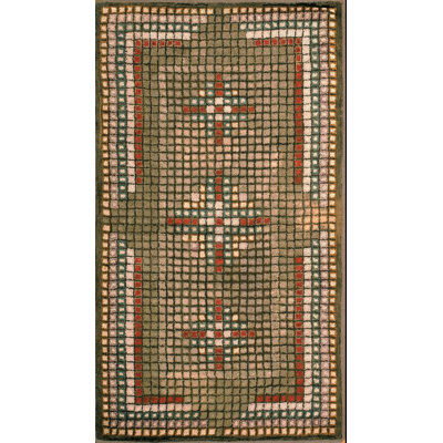 Tapis crocheté antique American