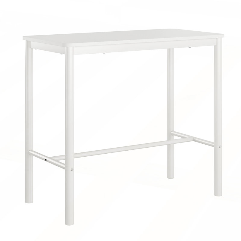 Metal Base Dining Table, White, White