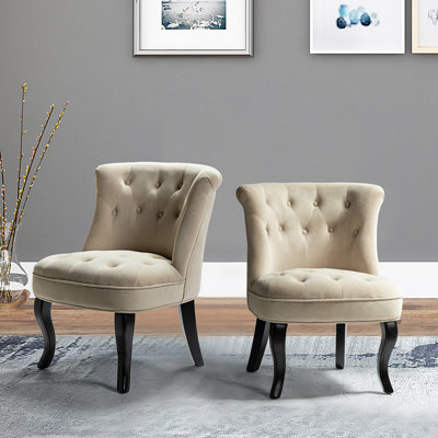 Grenier Upholstered Wingback Button-Tufted Side Chair
