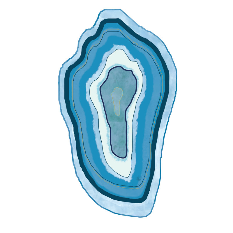 Agate - Wrapped Canvas Print, 30cm H x 30cm W x 3.8cm D
