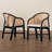 Norah Fabric Rattan Arm Chair Dining Chair
