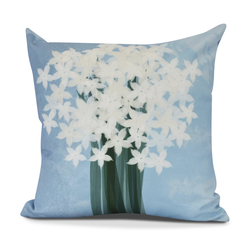 Housse et insert de coussin carré paperblancs, H 16 po x l 16 po, Bleu