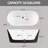 55'' W x 28'' D Freestanding Soaking Bathtub Contemporary Stand Alone Oval Tub with Center Drain & Integrated Overflow-91519869