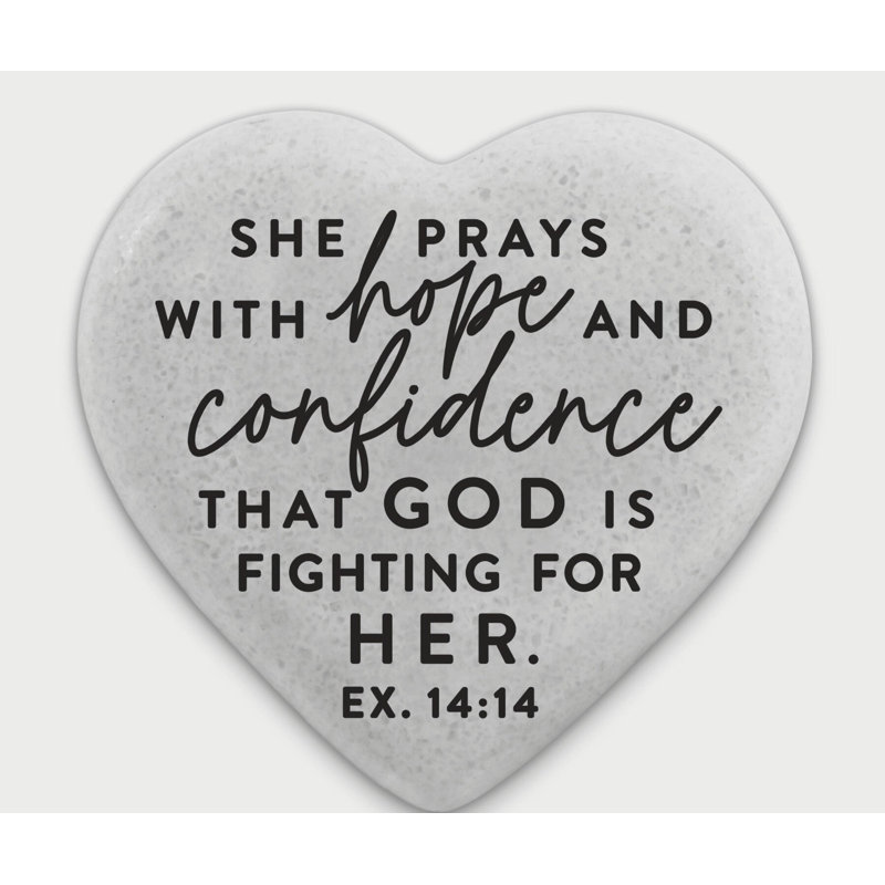 Heart Stone She Prays With Hope
