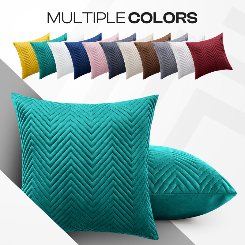Square Cushion Cover, Emerald