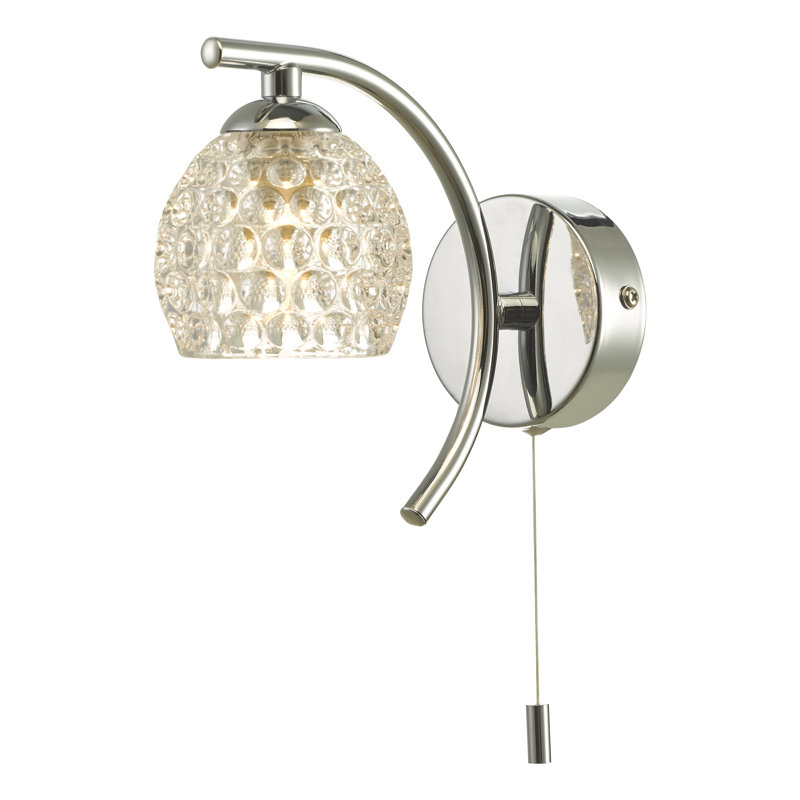 Osteen Armed Sconce, Polished Chrome