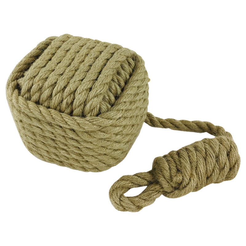 Leah Square Rope Fabric Floor Door Stop