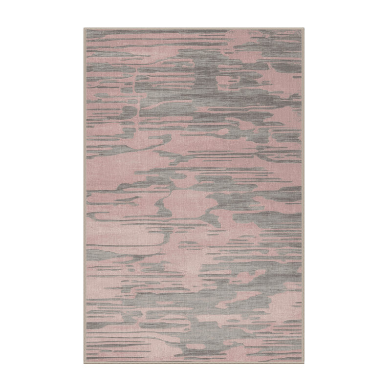 Tapis beige lavable à la machine, Rectangle 6 pi x 9 pi
