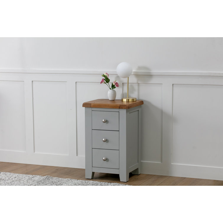 Melbourne 3 Drawer Bedside Table