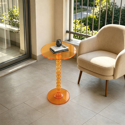 Table de bout moderne en acrylique avec table de bout moderne avec capacité de 22,05 lb Table de chevet sur pied pour petit bureau de chambre à coucher