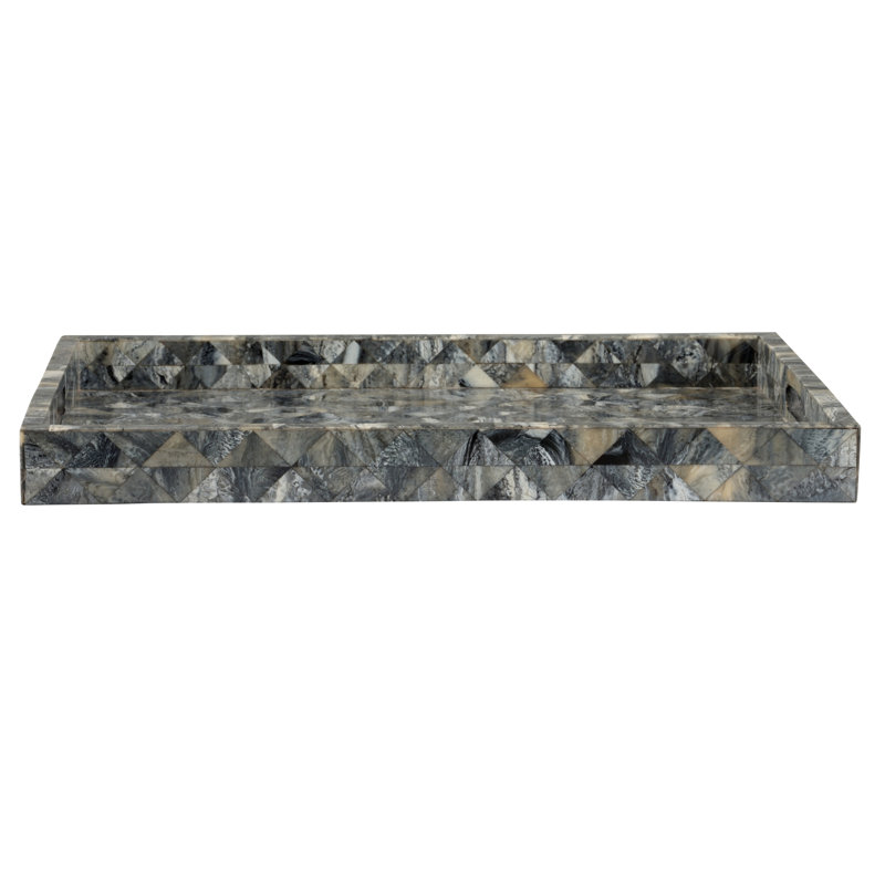 Greer Bone Decorative Tray, 23.25"W x 17"D x 2.5"H