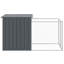 Niche pour chien en acier galvanisé anthracite vidaXL 43,3 po x 79,1 po x 43,3 po-1303852095-1303794637