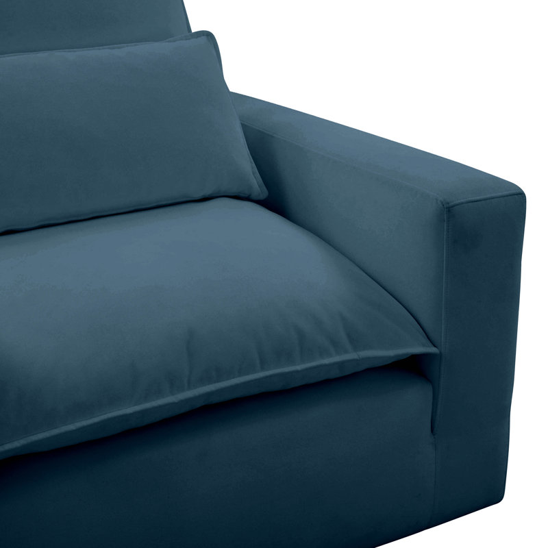 Upholstered Armchair, Navy Fabric