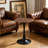 Square Dining Table, 23.6" Table With Thickened Edge Decor Tabletop & Metal Pedestal, Mid Century Modern Bistro Table For Kitchen, Small Places, Living Room, Cafe-2137091316-2137091310