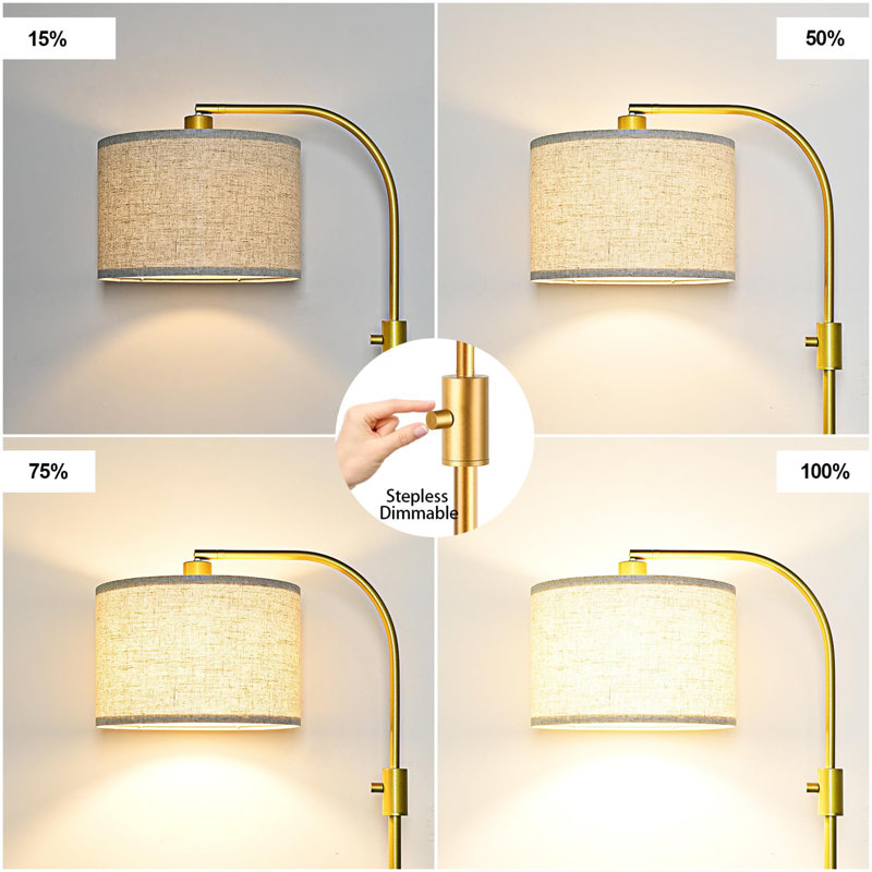 Reinmar 65'' LED Arched Floor Lamp, Gold