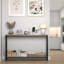 120x25x76cm Industrial Console Table with Shelf, Narrow Sofa Table-1797058218