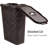 Slim Laundry Hamper With Lid, 40L Clothes Basket, Premium Wicker Design, Plastic-447640753