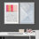Abstract Vibrant Color Blocks " Abstract Vibrant Color Blocks Dark Color Dots With Blue Wave Pattern Geometric Abstract Minimalist Modern Colorful " 2 - Pieces