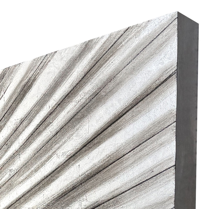 Sculpture murale Enigma en argent II