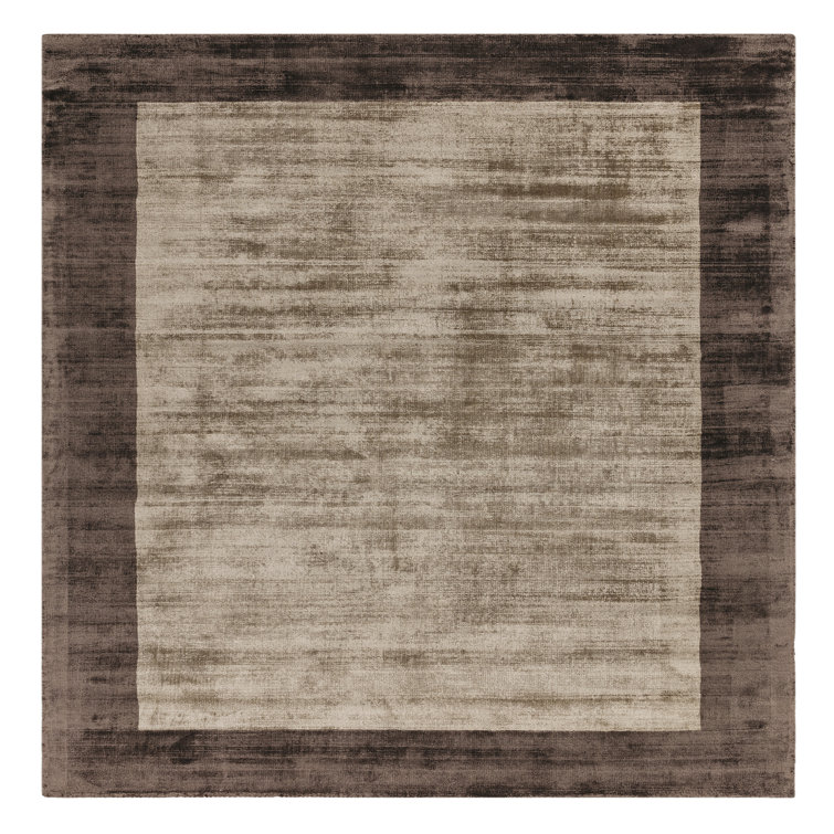 Desrosiers Shinny Bordered Choco/Mocha Area Rug