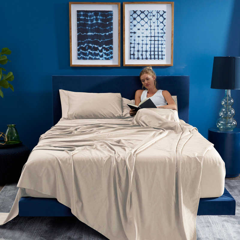 Beige King Size Polyester Pillowcase Set