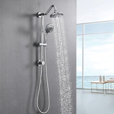 Pomme de douche à pluie de 6 po et poche pour la salle de bain - Douche paisible de luxe