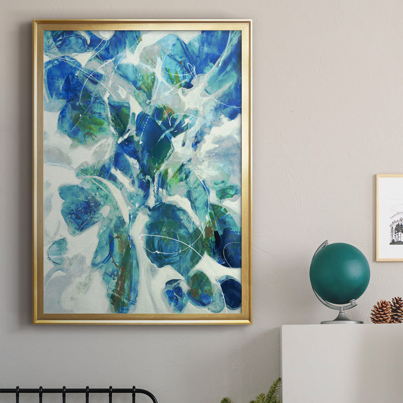 «Winding Road», reproduction encadrée de qualité supérieure - prête à être accrochée, H 42,5 po x l 30,5 po x P 1 po, Or