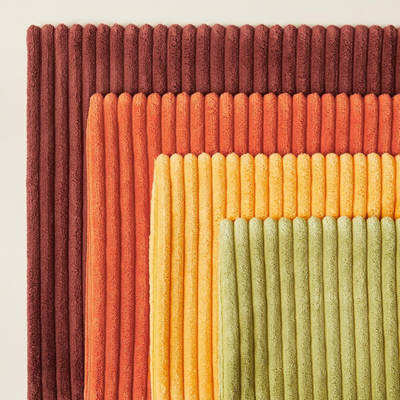 Ensemble de 4 coussins décoratifs d'automne orange brûlé, housse de coussin carrée rayée Gradient Series, housse de coussin moderne pour canapé
