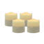 Ensemble de quatre bougies chauffe-plat ivoire sans flamme