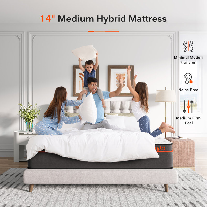 Matelas hybride moyen 14 po Sweetnight, Très grand