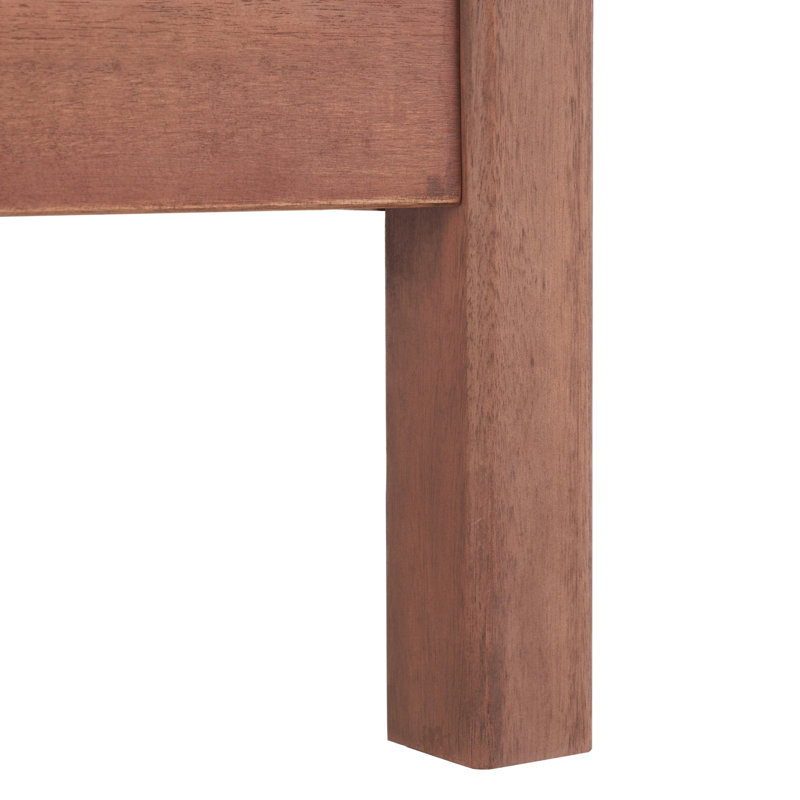 Chaise longue d'extérieur en bois massif Nicholson, Brun foncé