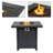 28 Inch Iron Square Propane Fire Pit Table 