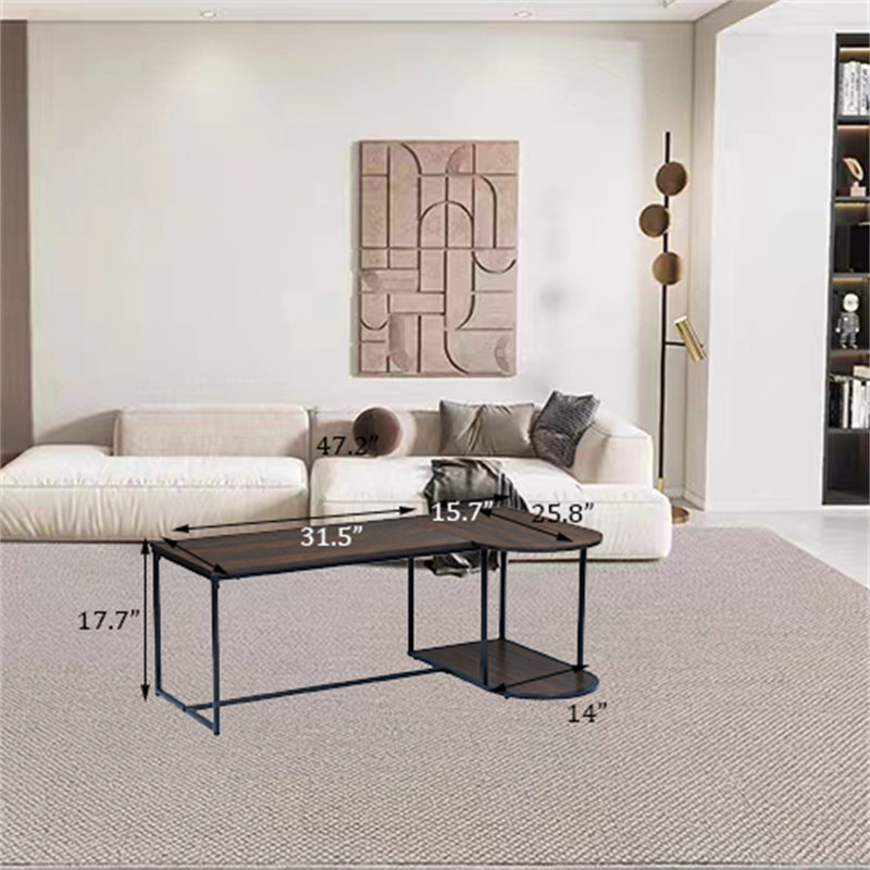 Solid Wood Top Coffee Table