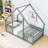 Wooden House Shape Floor Bed With Guardrails-1948097414-1948097408