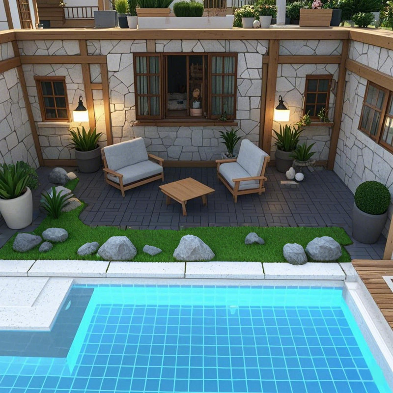 12" Patio Deck Tiles, DIY Module Interlocking Decking Tiles Floor Tile Outdoor and Indoor,Easy and Quick Installation Court Tiles for Porch Poolside Balcony Backyard 44pcs DARK GRAY