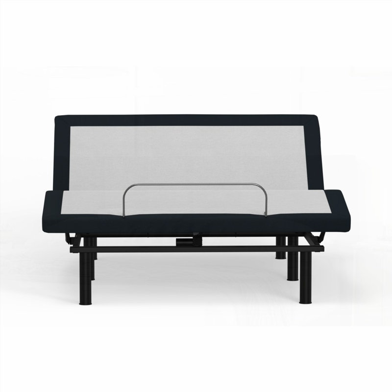 Structure de grand lit avec base réglable - dégagement zéro Télécommande sans fil, Lit double