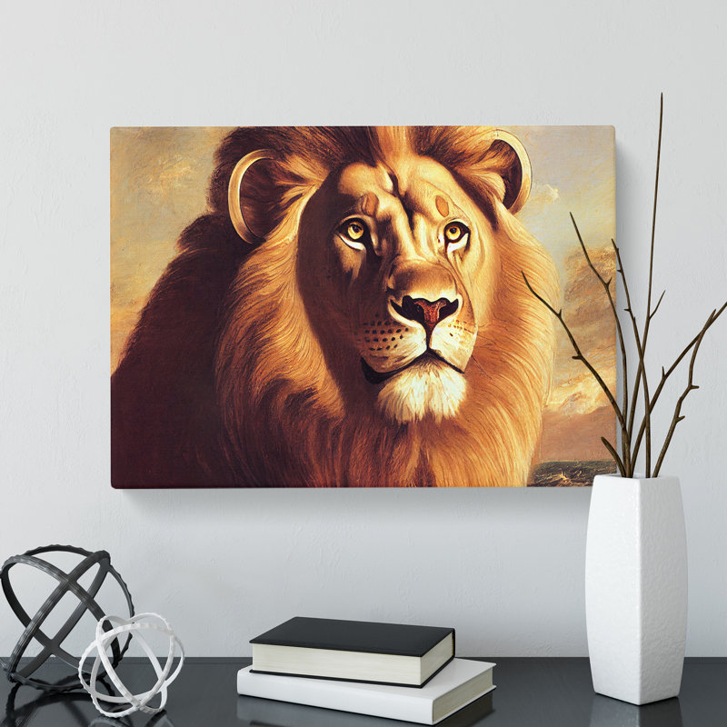 Lovely Lion - Wrapped Canvas, 35cm H x 50cm W x 3cm D