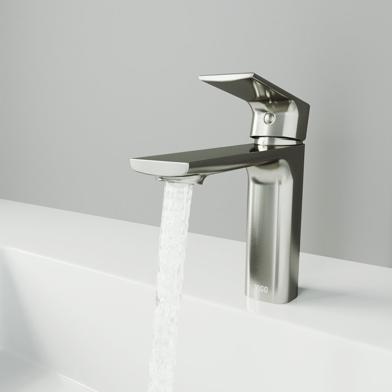 Robinet de salle de bain monocorps et monocommande H 6 po Davidson, Nickel brossé