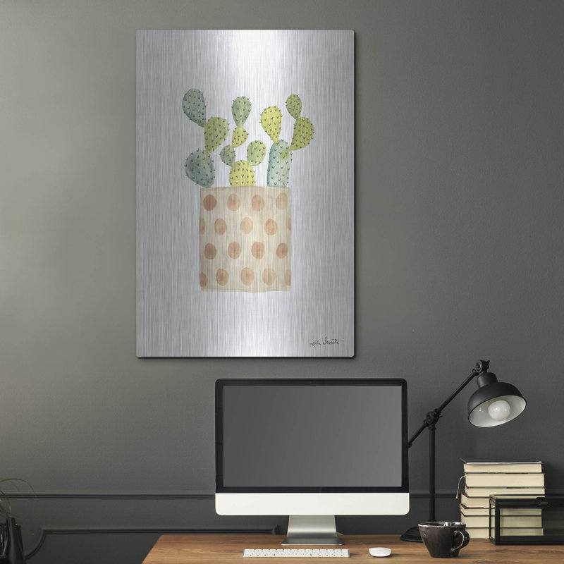  «Watercolor Cactus 2» par Katie Doucette, art mural en métal, 24 po x 36 po, H 36 po x l 24 po