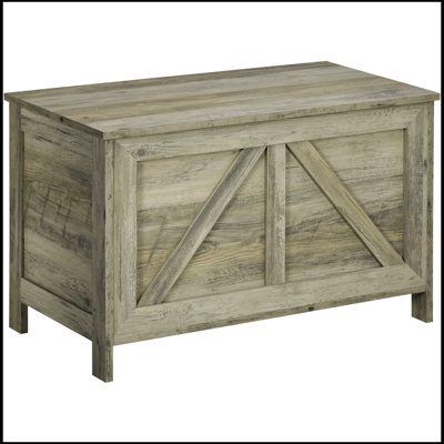 Farmhouse Storage Chest With Lift Top And Safety Hinge For Bedroom, Entryway, And Living Room