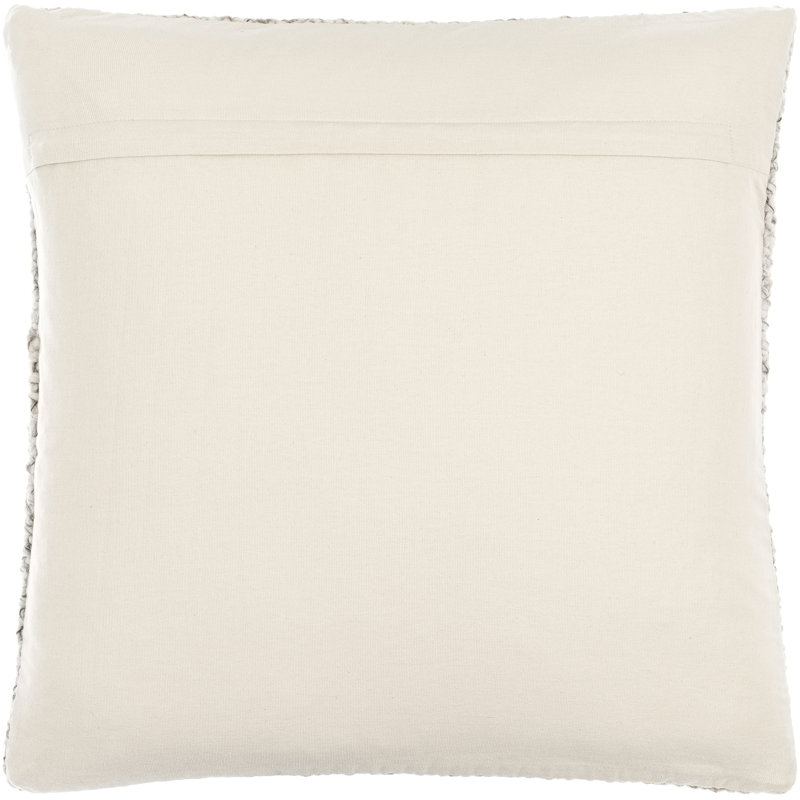 Wool Throw Pillow, 18"H x 18"W, Polyester/Polyfill, Antique White