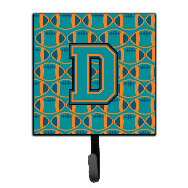 Ephrain Metal Wall Organizer with Key Hooks, Aqua/Orange/Marine Blue
