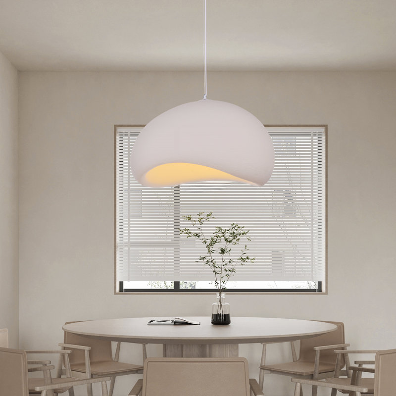 Hayyim 1 - Light Natural Geometric Pendant, 13.78"H x 23.62"W x 23.62"D