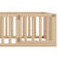 Structure de lit en bois robuste avec clôture et porte-831701257-821873348