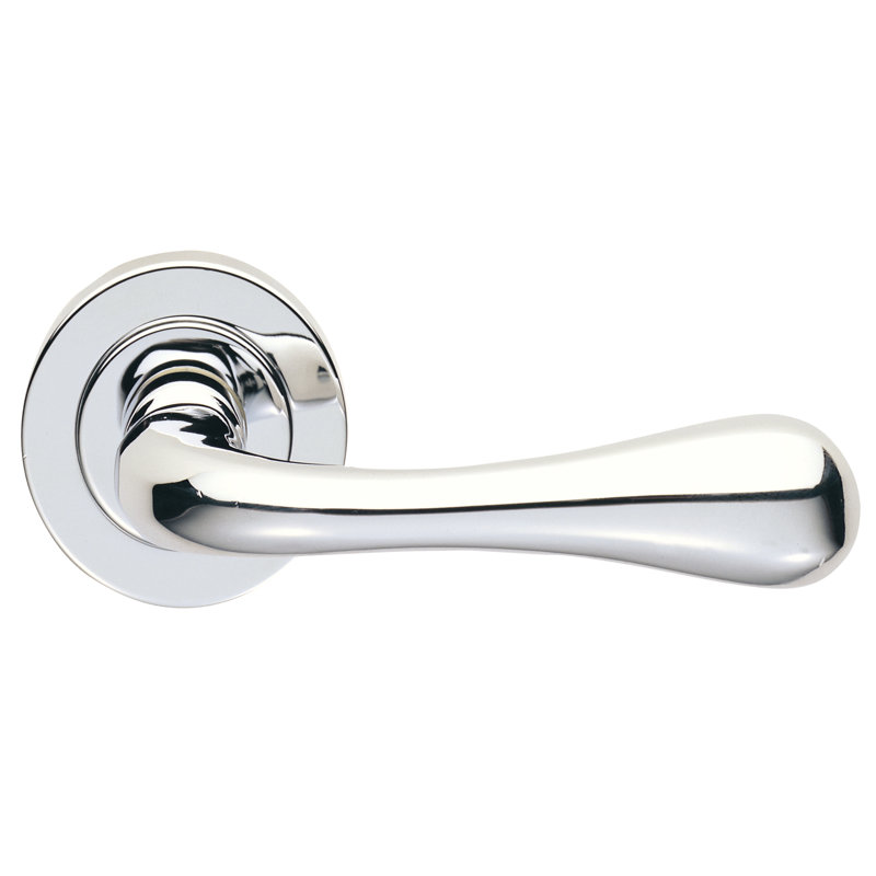 Astro Latch Door Handle, Polished Chrome